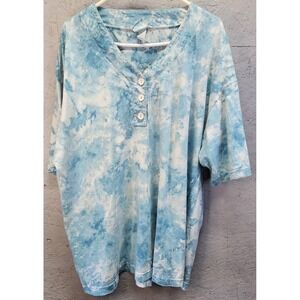 Trends‎ Light Blue Tie-dye Plus T-shirt 3x Vintage